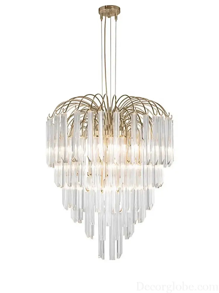 Gianna Italian Crystal Glass Pendant Chandelier – Classic Hanging Light for Staircase &amp; High Ceilings chandelier