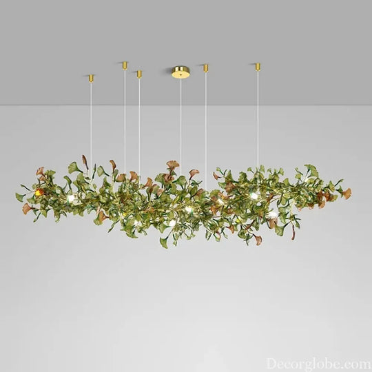 Luxury Ginkgo Leaf Glass Branch Chandelier Chandelier