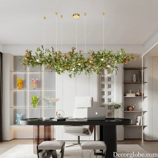 Luxury Ginkgo Leaf Glass Branch Chandelier Chandelier
