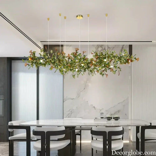 Luxury Ginkgo Leaf Glass Branch Chandelier Chandelier