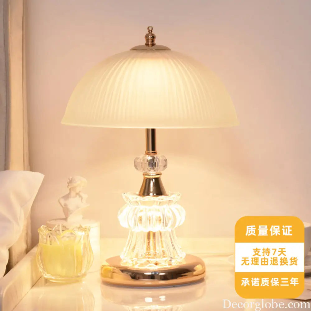 Cross-Border Luxury Crystal Table Lamp for Bedside Table High-End Bedroom Night Light for Wedding Long-Lasting Light