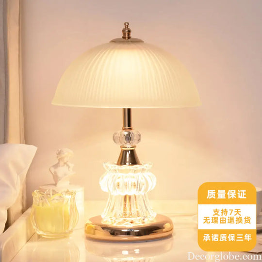 Cross-Border Luxury Crystal Table Lamp for Bedside Table High-End Bedroom Night Light for Wedding Long-Lasting Light