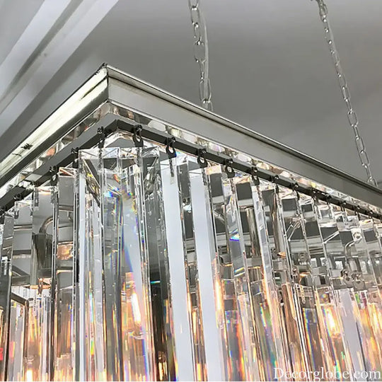 Timeless American Classic Crystal LED Chandeliers - Illuminate and Elevate Your Space with High-Quality Rectangular Lighting for Foyers, Living Rooms, and Dining Rooms - DecorGlobe