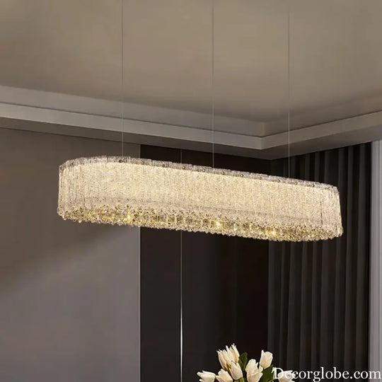 Luxury Gold Crystal Pendant Lamp for Living and Dining Room Chandelier