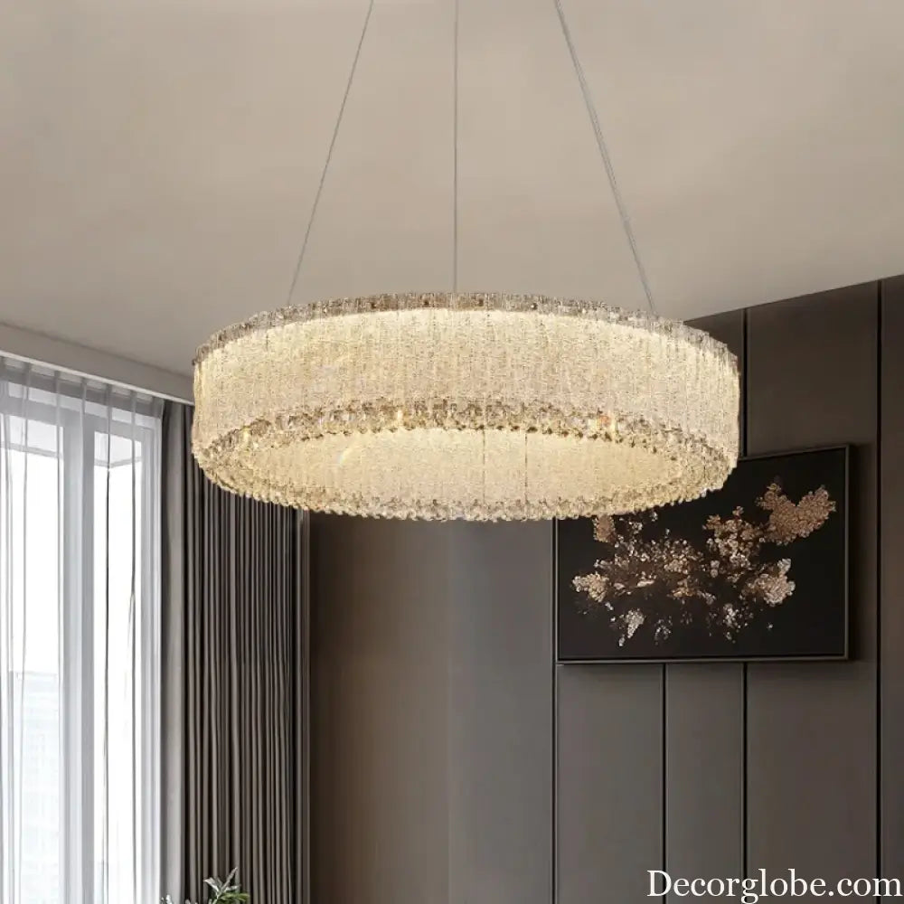 Luxury Gold Crystal Pendant Lamp for Living and Dining Room Chandelier