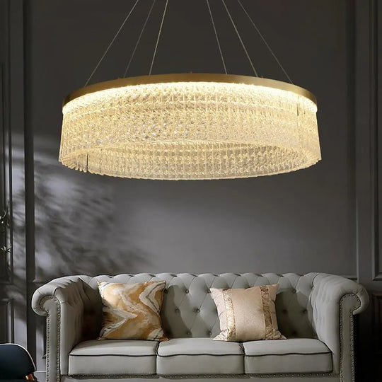 Luxury Circular Crystal Glass LED Pendant Chandelier – Adjustable Height 31’’ Lighting > Ceiling lights > Chandeliers