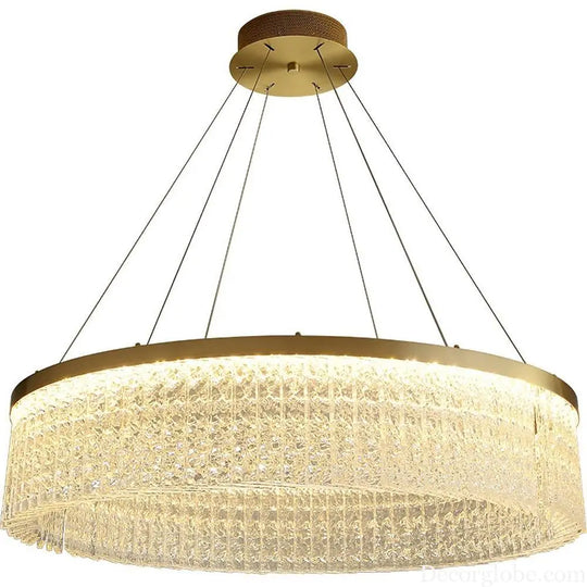 Luxury Circular Crystal Glass LED Pendant Chandelier – Adjustable Height Lighting > Ceiling lights > Chandeliers