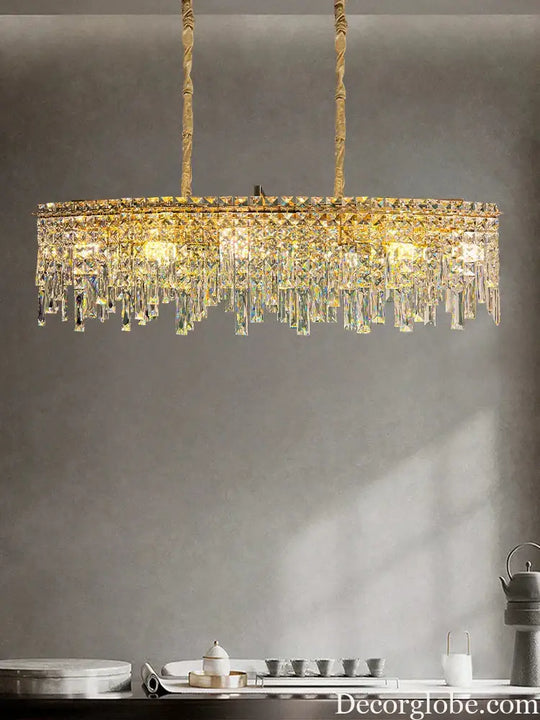 Elegant Golden Round Chandelier - A Creative New Design for Living Rooms, Dining Rooms, and More - DecorGlobe