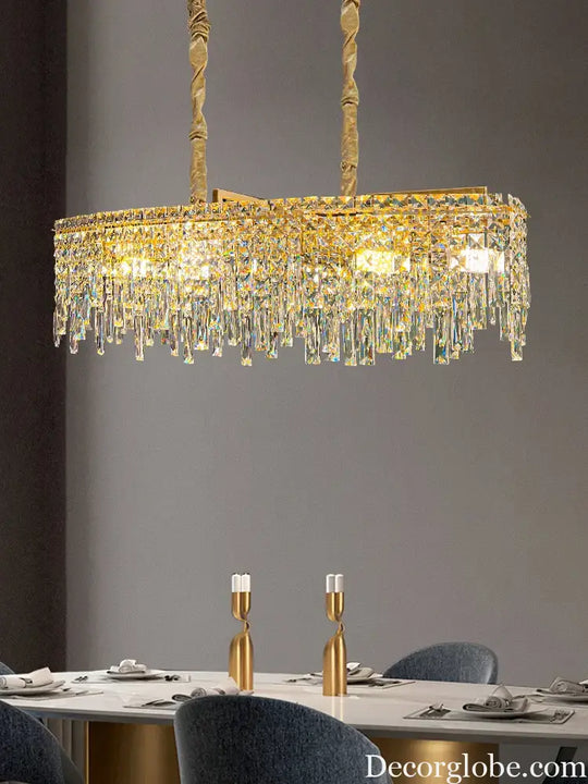 Elegant Golden Round Chandelier - A Creative New Design for Living Rooms, Dining Rooms, and More - DecorGlobe
