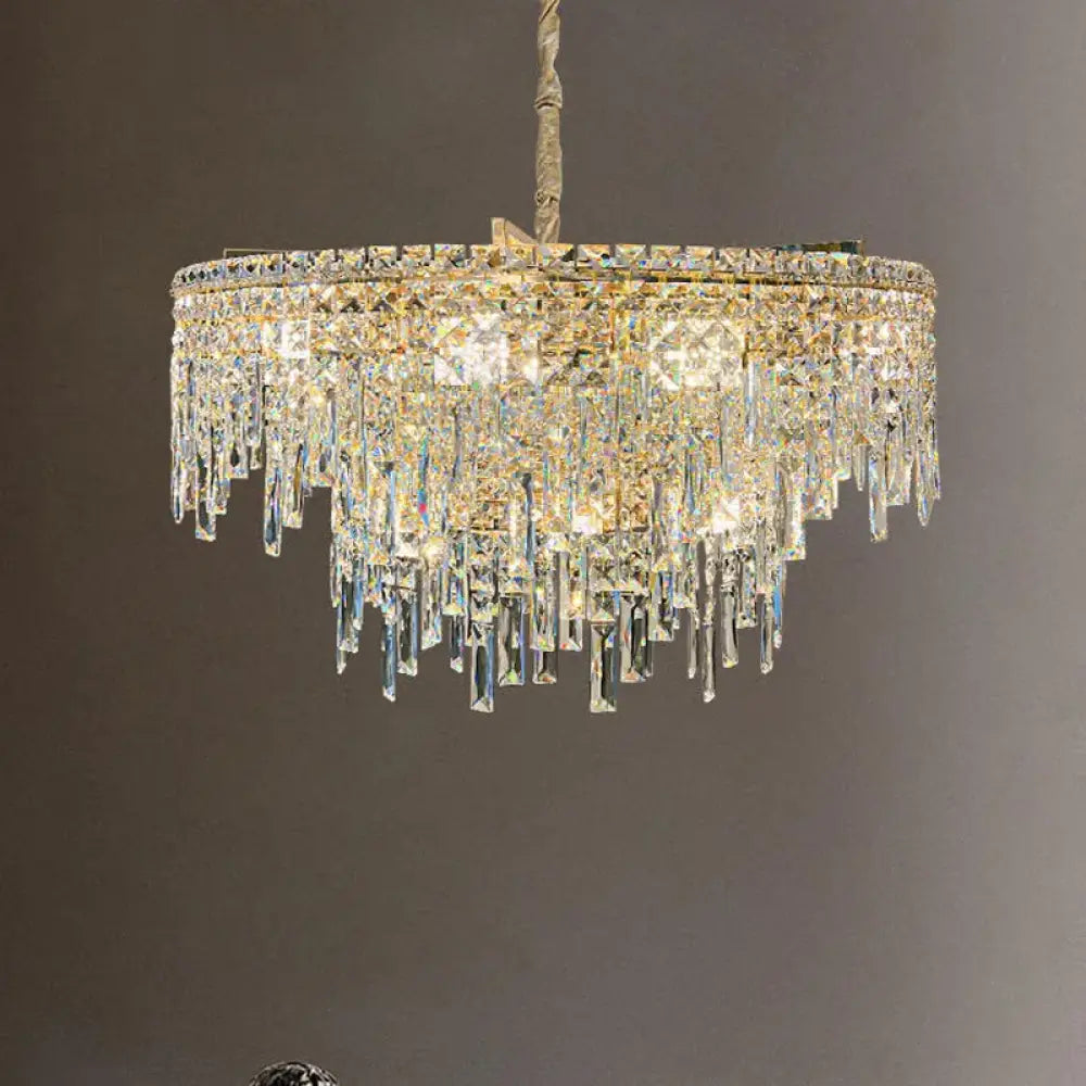 Elegant Golden Round Chandelier - A Creative New Design for Living Rooms, Dining Rooms, and More - DecorGlobe