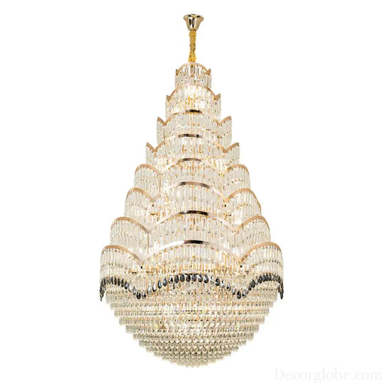 Grand Crystal Mezzanine Pendant Chandelier for High Ceiling Spaces Chandelier