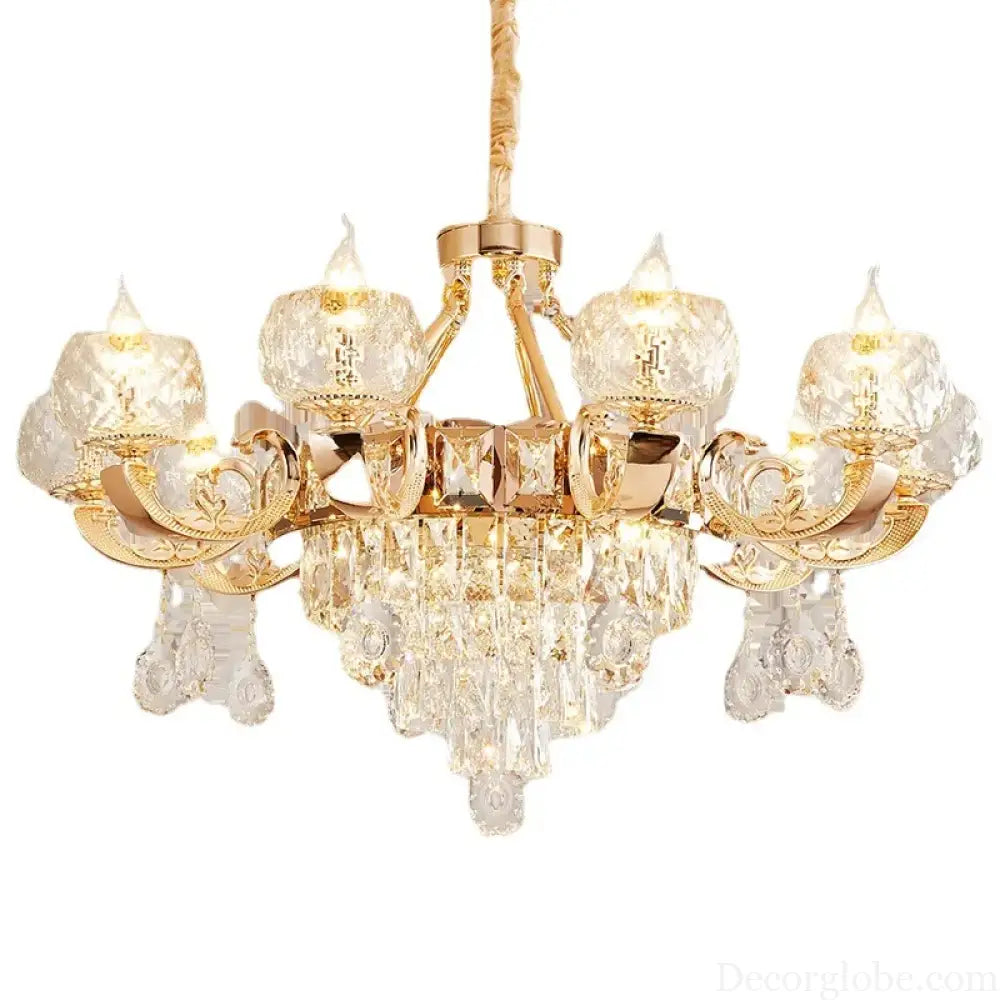 Grand European Style Crystal Pendant Lamp - High-Grade Luxury for Living Rooms, Dining Areas, and Bedrooms - DecorGlobe
