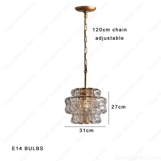Gray Glass Round Ceiling Chandelier Chandelier