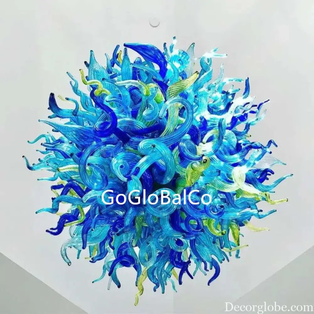 Luxury Hand Blown Glass Pendant Lamp for Stairwell Decor Chandelier
