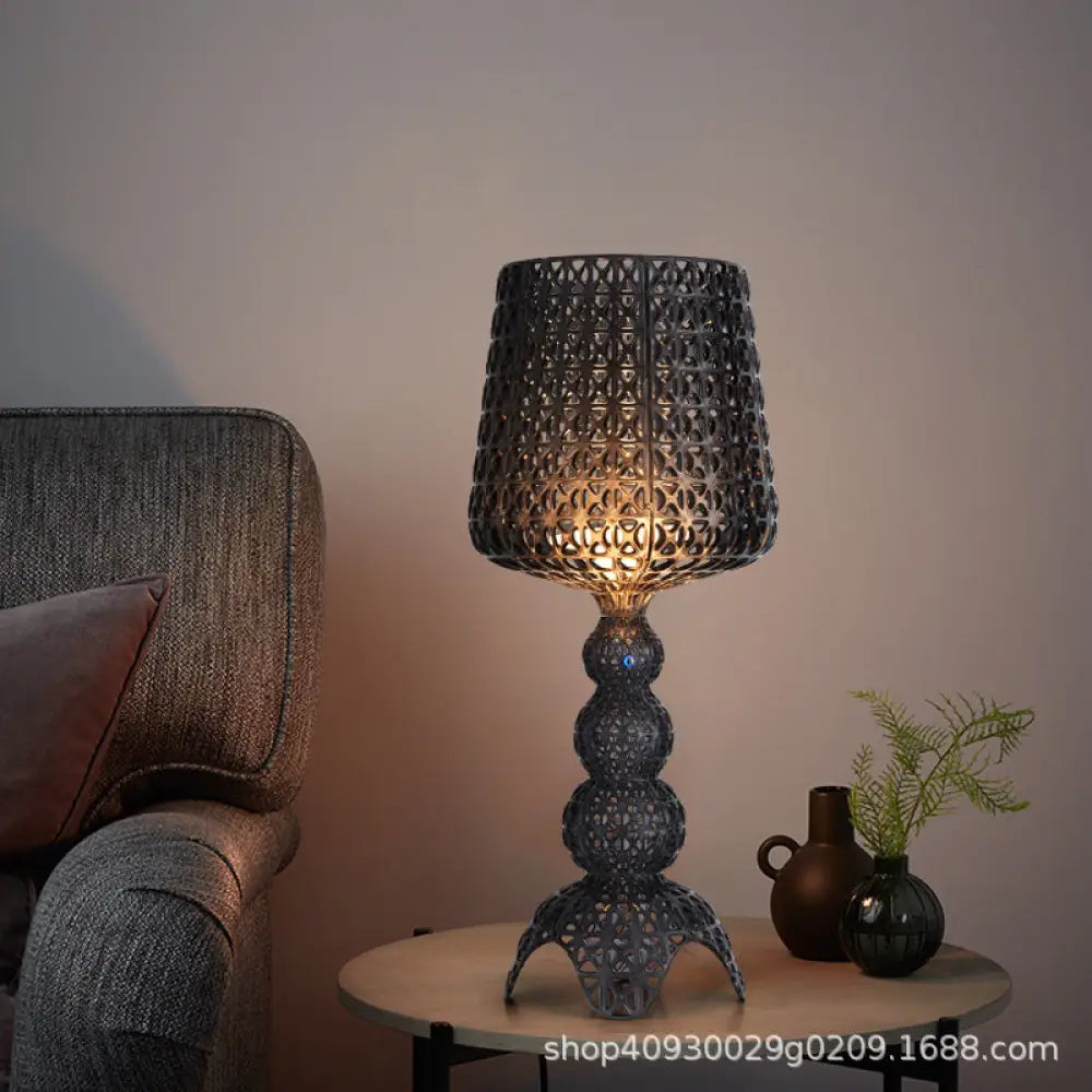 Italian Minimalist Living Room Hotel Decoration Nordic Modern Bedroom Study Hollow Wine Glass Table Lamp Atmosphere Lamp