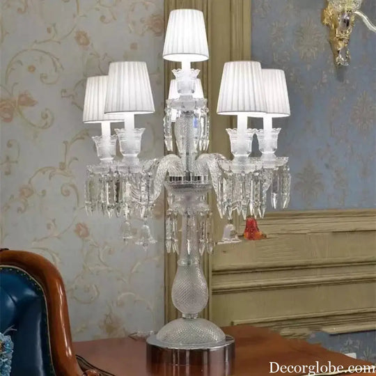 Light Luxury Romantic and Warm Living Room Hotel Restaurant Wedding Crystal Table Lamp European Style Villa Dimmable