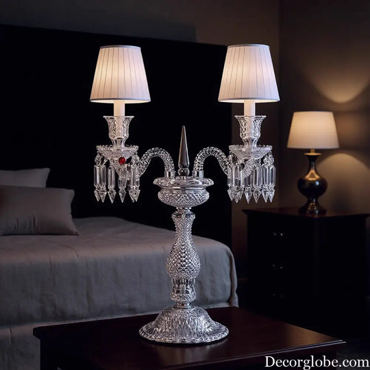 Light Luxury Romantic and Warm Living Room Hotel Restaurant Wedding Crystal Table Lamp European Style Villa Dimmable