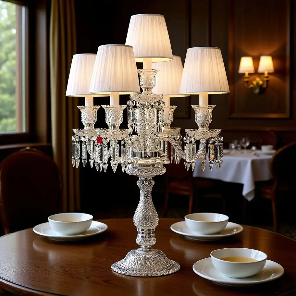 Light Luxury Romantic and Warm Living Room Hotel Restaurant Wedding Crystal Table Lamp European Style Villa Dimmable