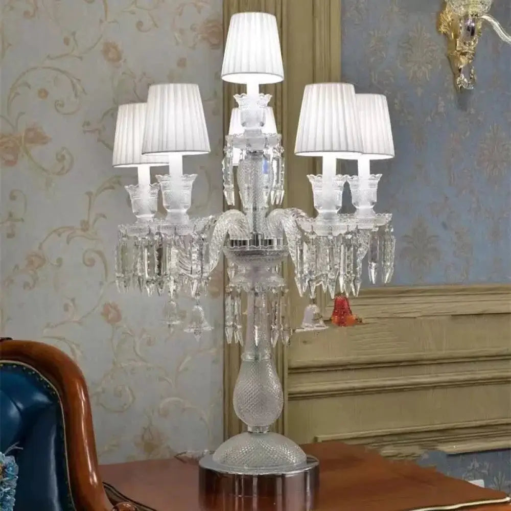 Light Luxury Romantic and Warm Living Room Hotel Restaurant Wedding Crystal Table Lamp European Style Villa Dimmable