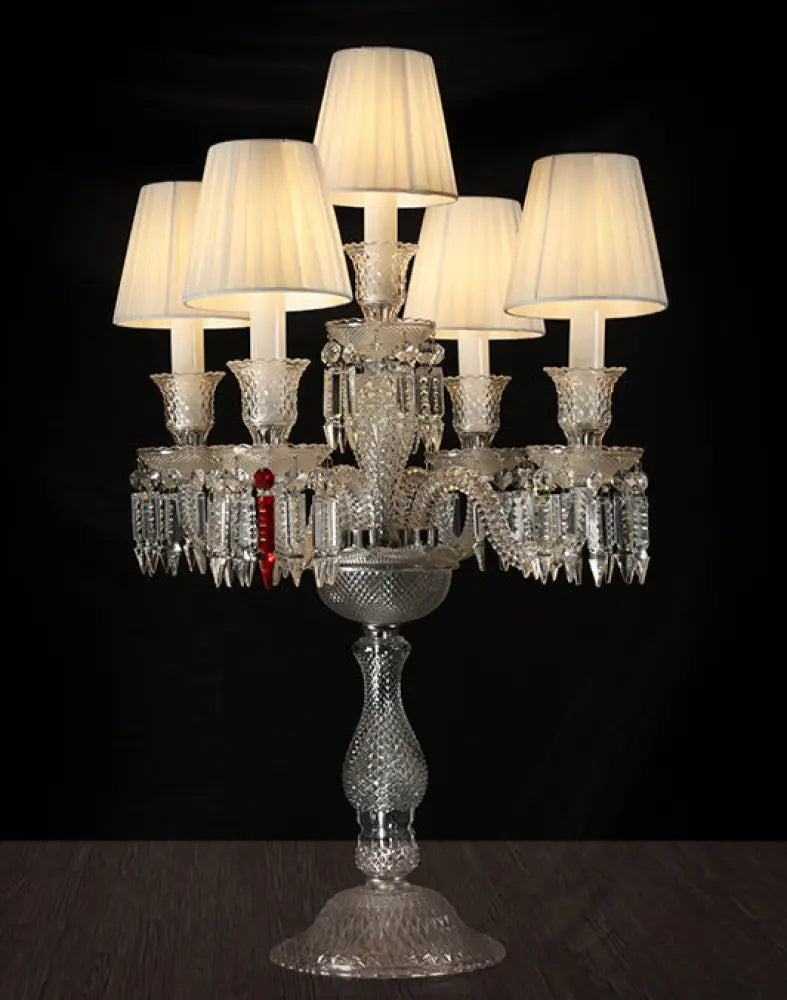 Light Luxury Romantic and Warm Living Room Hotel Restaurant Wedding Crystal Table Lamp European Style Villa Dimmable