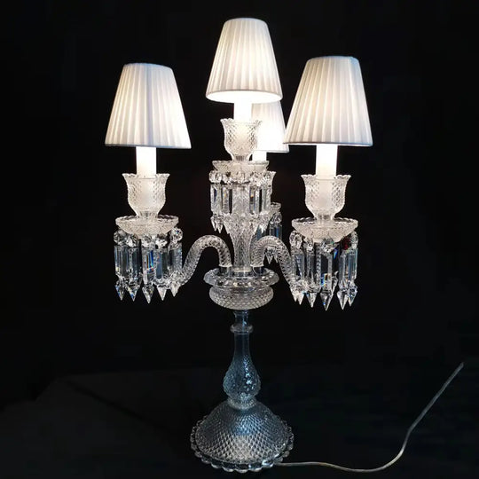 Light Luxury Romantic and Warm Living Room Hotel Restaurant Wedding Crystal Table Lamp European Style Villa Dimmable