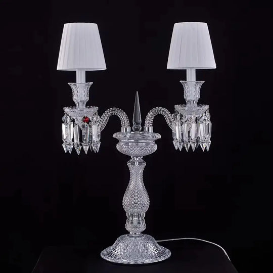 Light Luxury Romantic and Warm Living Room Hotel Restaurant Wedding Crystal Table Lamp European Style Villa Dimmable