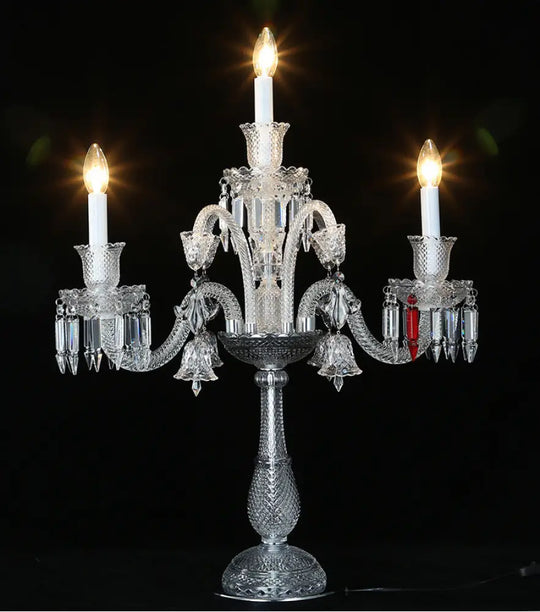 Light Luxury Romantic and Warm Living Room Hotel Restaurant Wedding Crystal Table Lamp European Style Villa Dimmable