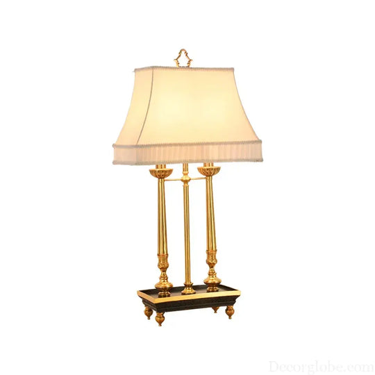 European Luxury Copper Desk Lamp for Bedroom Living Room and Study - 1 lamp D40 H79cm-yel / other - Table Lamp