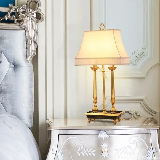 European Luxury Copper Desk Lamp for Bedroom Living Room and Study - 1 lamp D40 H79cm-yel / other - Table Lamp