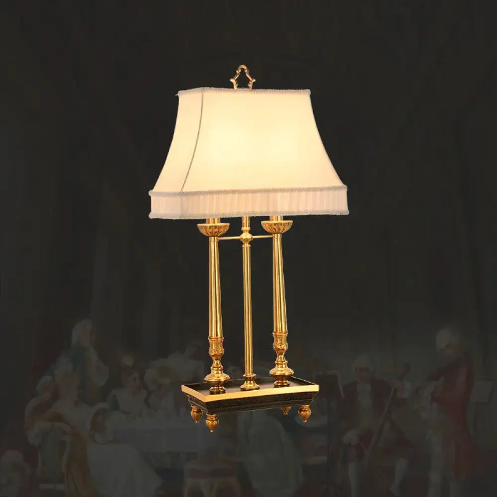 European Luxury Copper Desk Lamp for Bedroom Living Room and Study - 1 lamp D40 H79cm-yel / other - Table Lamp