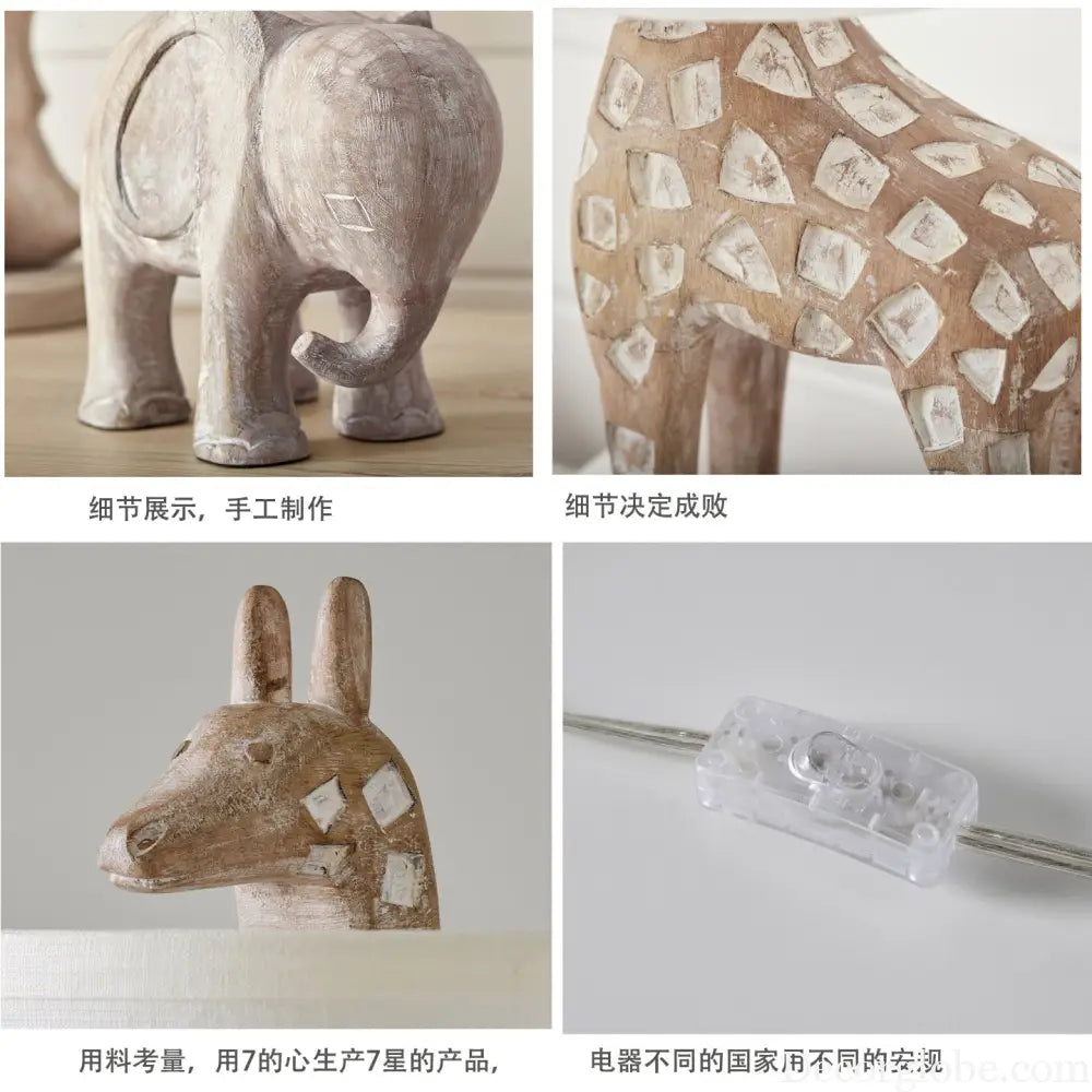 French-Style Vintage Bedroom Bedside Animal Table Lamp American-Style Cozy Creative Decorative Lighting for Children’s