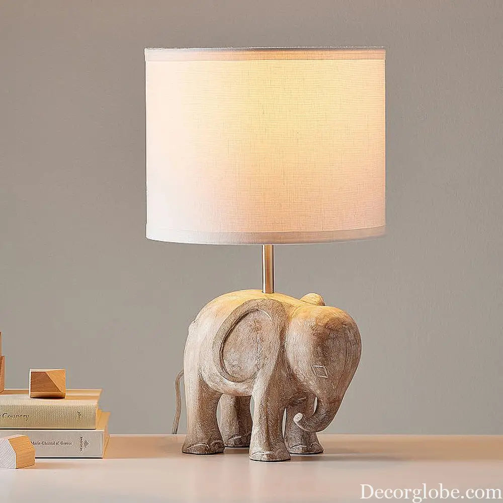 French-Style Vintage Bedroom Bedside Animal Table Lamp American-Style Cozy Creative Decorative Lighting for Children’s