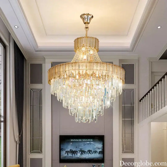 High-End Crystal Chandelier - Artistic Lighting for Living and Dining Spaces, Luxury Hotels, and Duplex Homes - DecorGlobe