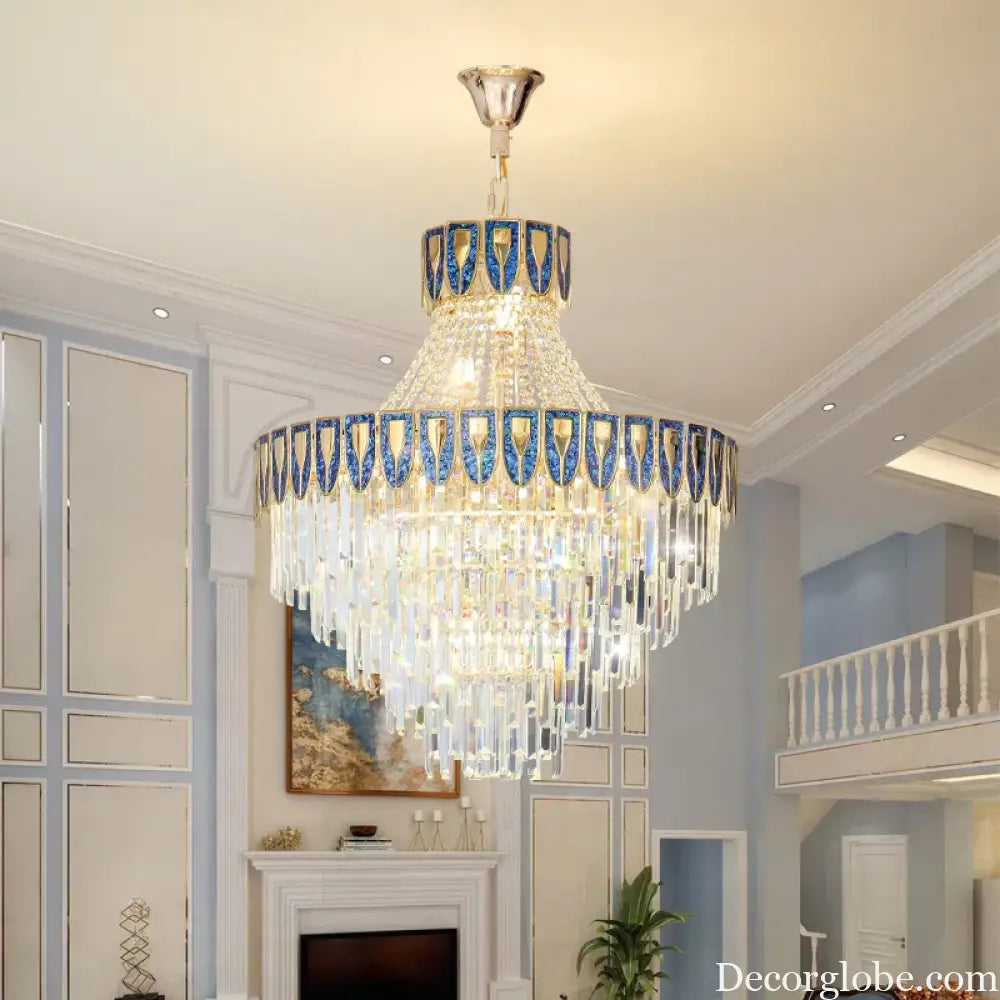 High-End Crystal Chandelier - Artistic Lighting for Living and Dining Spaces, Luxury Hotels, and Duplex Homes - DecorGlobe