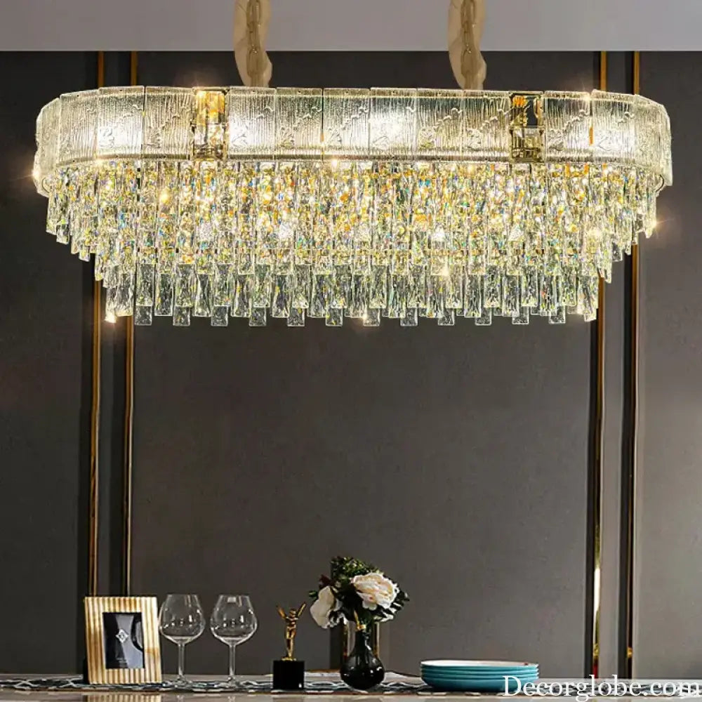 High-End Crystal Chandelier - Elegance and Artistry for Villa Living Spaces - DecorGlobe
