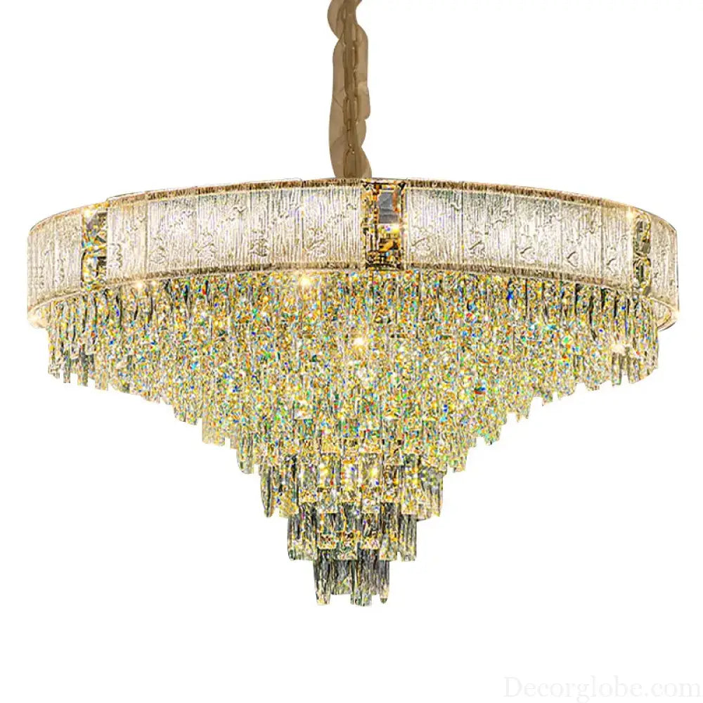 High-End Crystal Chandelier - Elegance and Artistry for Villa Living Spaces - DecorGlobe