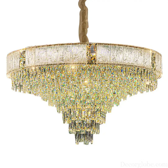 High-End Crystal Chandelier - Elegance and Artistry for Villa Living Spaces - DecorGlobe