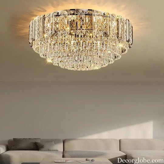 High-End Crystal Ceiling Lamp - Latest Light Luxury Design for Dining Rooms, an Exquisite Main Lamp Chandelier - DecorGlobe