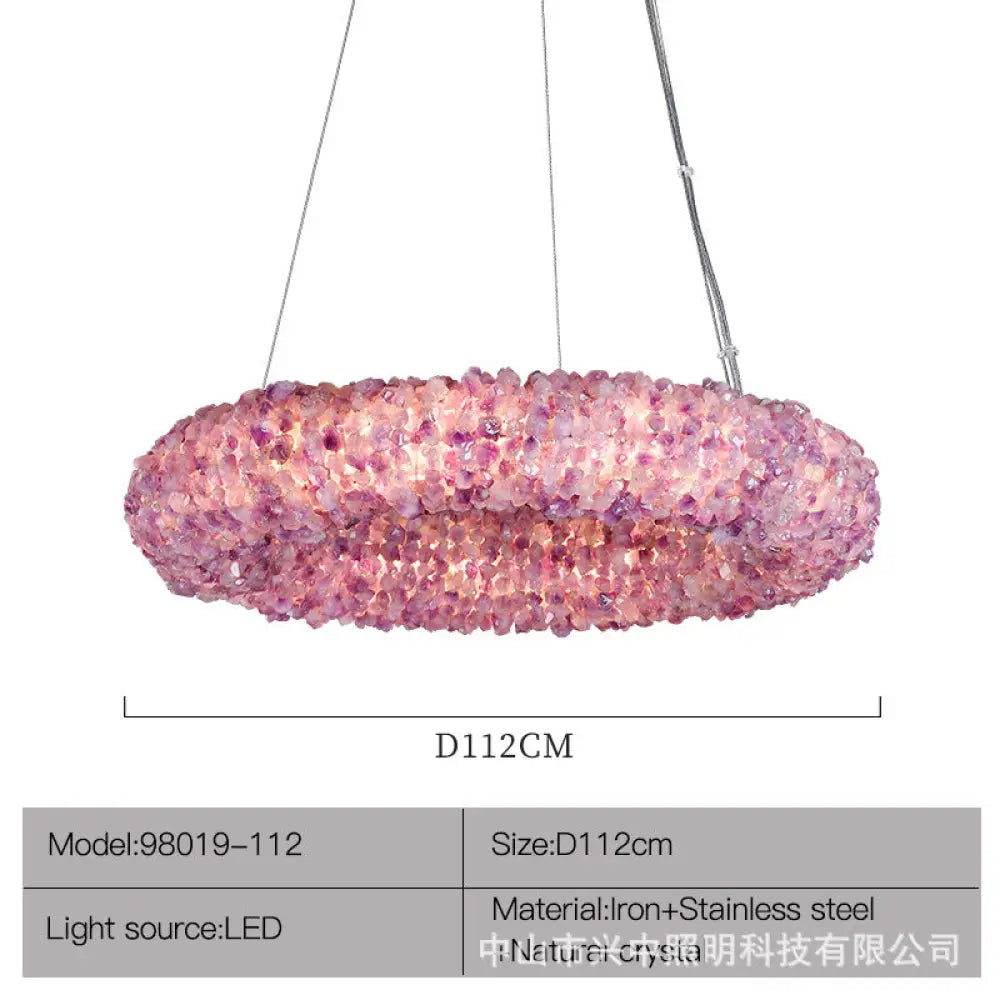 High-End Natural Crystal Chandelier for Living &amp; Bedroom D112cm