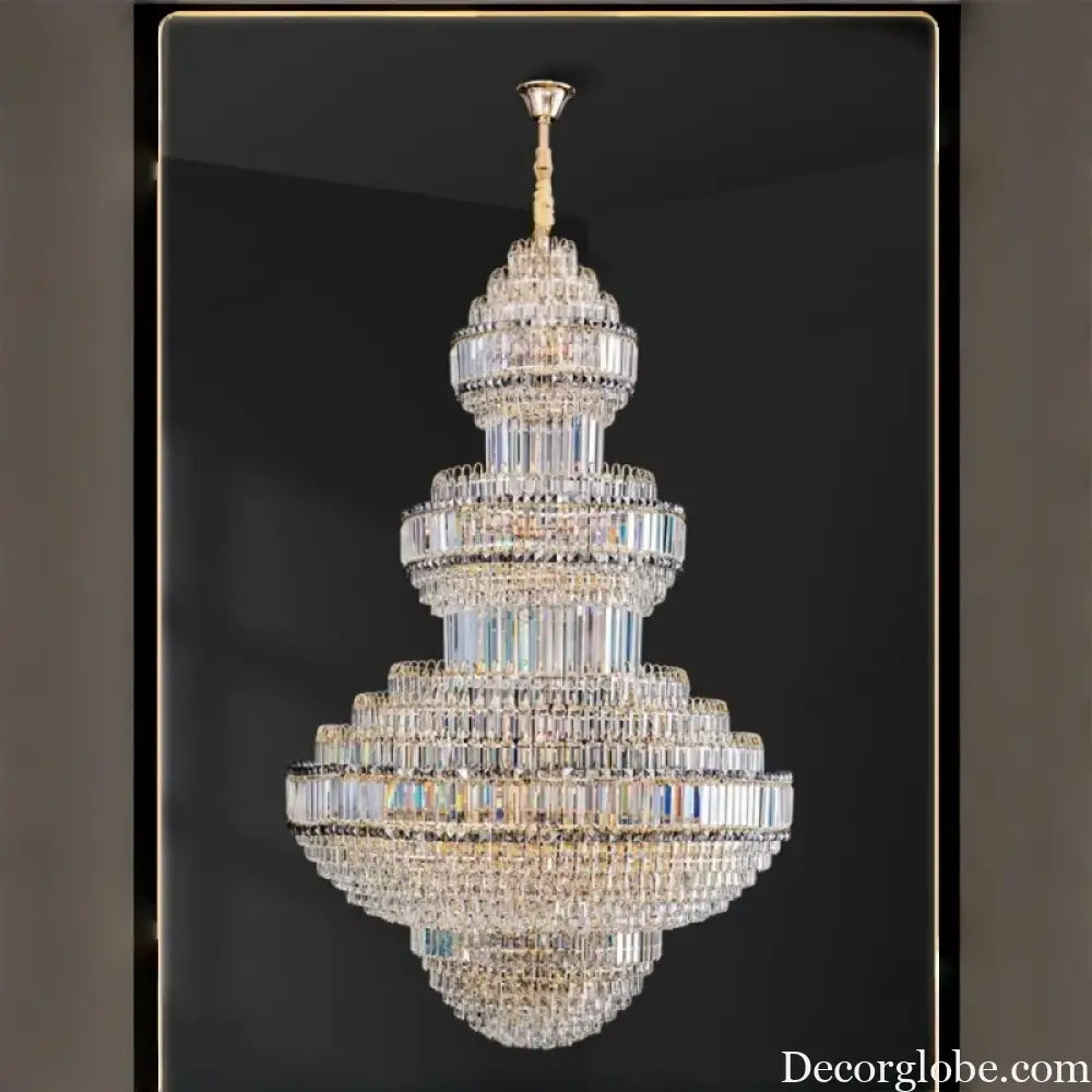 Luxury Hollow Crystal Pendant Chandelier for Villa and Hotel Lobby Chandelier