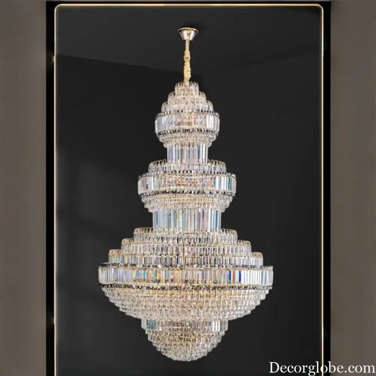Luxury Hollow Crystal Pendant Chandelier for Villa and Hotel Lobby Chandelier