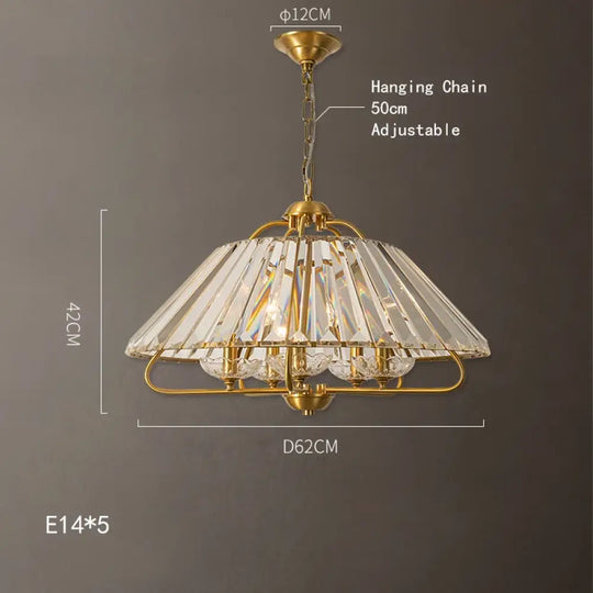 Luxury Brass K9 Crystal Modern Pendant Light LED Home Restaurant Ceiling Chandelier Hallway Hanging Lamp Dining Table