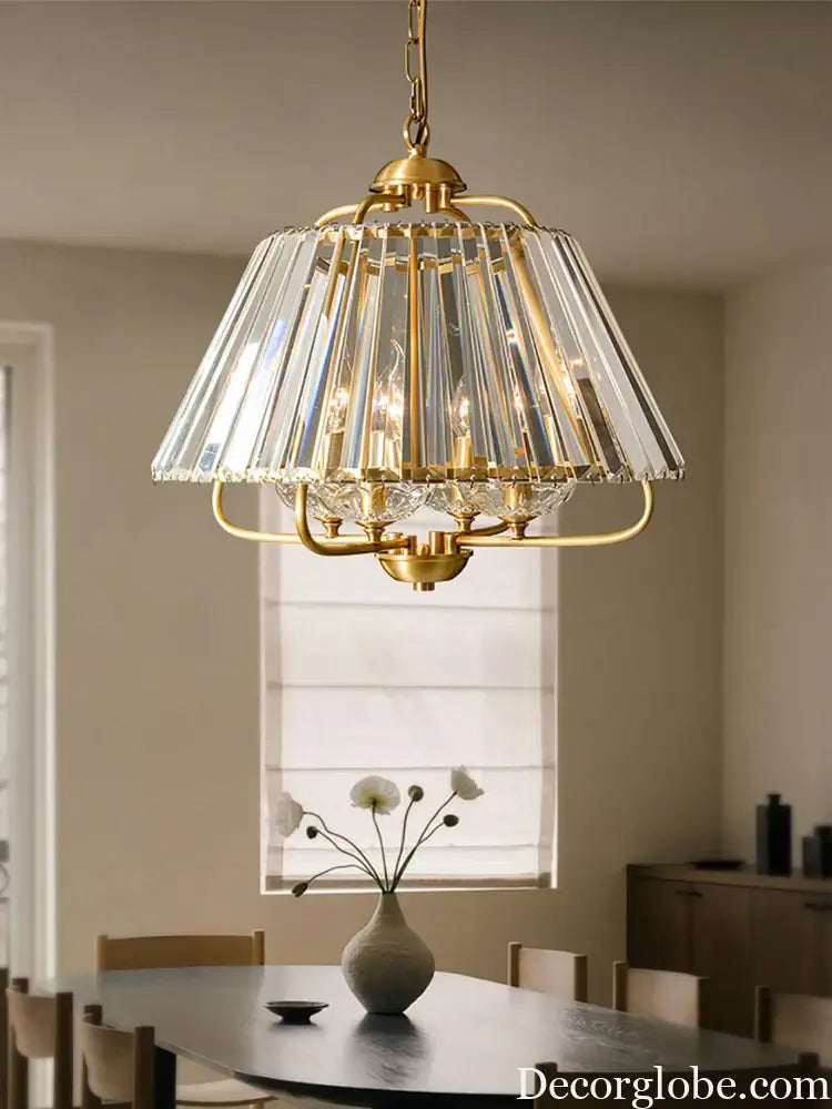 Luxury Brass K9 Crystal Modern Pendant Light LED Home Restaurant Ceiling Chandelier Hallway Hanging Lamp Dining Table