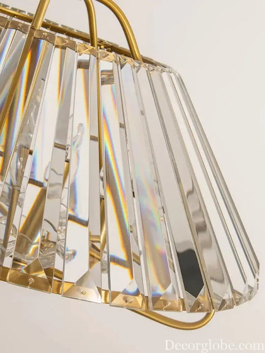 Luxury Brass K9 Crystal Modern Pendant Light LED Home Restaurant Ceiling Chandelier Hallway Hanging Lamp Dining Table