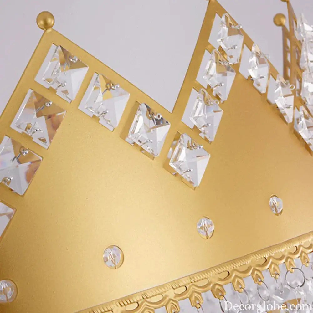 Elegant French Pastoral Golden Crystal Chandelier - Perfect for Living Rooms, Dining Rooms, Bedrooms, and Entrances - DecorGlobe
