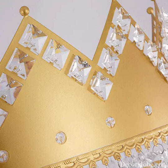 Elegant French Pastoral Golden Crystal Chandelier - Perfect for Living Rooms, Dining Rooms, Bedrooms, and Entrances - DecorGlobe