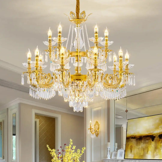 European Crystal Branch Chandelier for Villa Staircase
