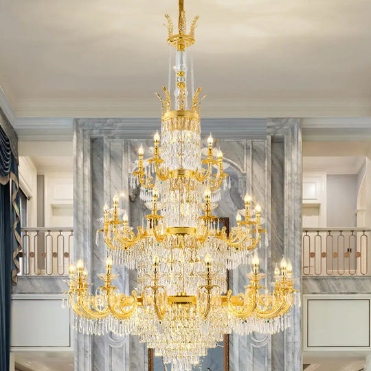 European Crystal Branch Chandelier for Villa Staircase