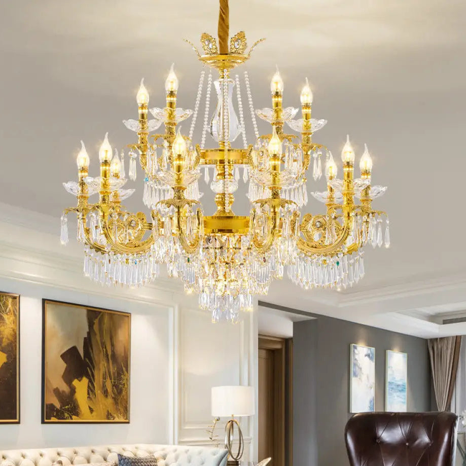 European Crystal Branch Chandelier for Villa Staircase