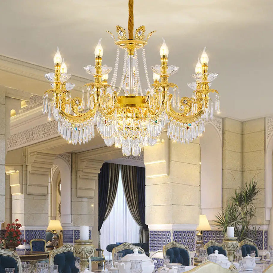 European Crystal Branch Chandelier for Villa Staircase